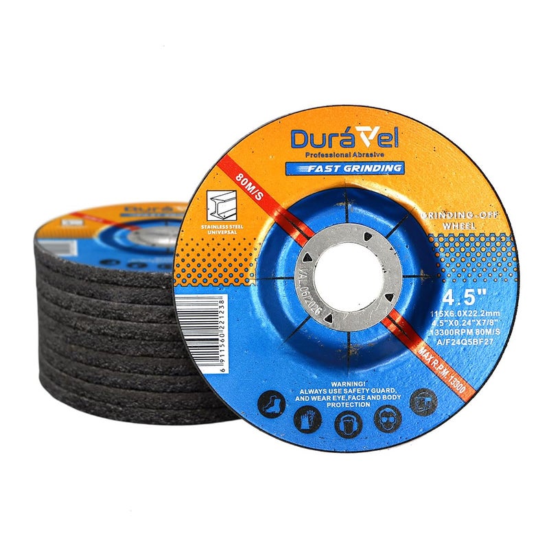 Duravel Fast Grinding Wheel - 4.5" Aluminum Oxide Grinding Disc for Metal & Stainless Steel - Image 5